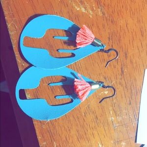 Leather earrings